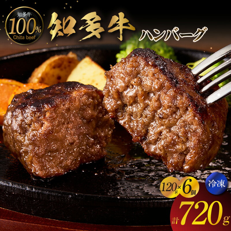 【ふるさと納税】知多牛 手作りハンバーグ【120g×6個入り】 国産牛 牛肉 ハンバーグ 惣菜 肉汁たっぷり ブランド牛 グルメ 冷凍 簡単調理 煮込みハンバーグ デミグラスハンバーグ お取り寄せ 子供 人気 送料無料