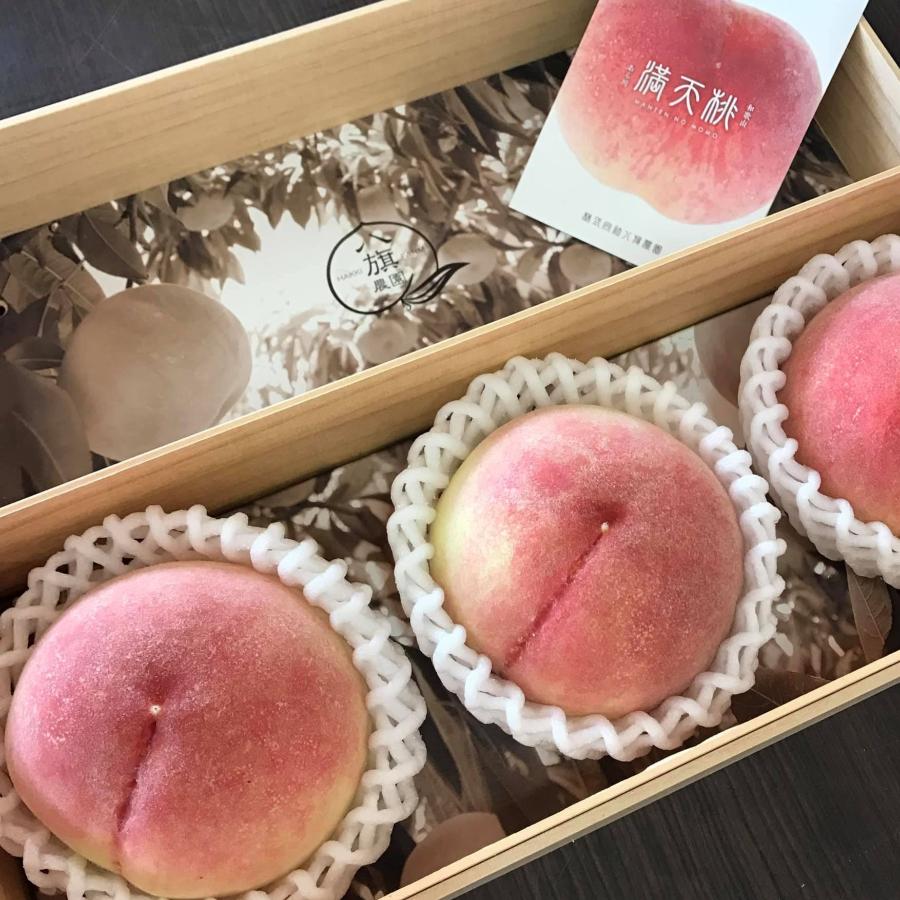 ＜八旗農園＞満天桃「川中島白桃」５Lサイズ【糖度13度以上】3玉入（1080g）