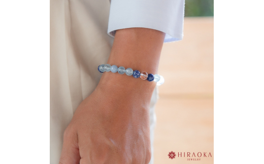 恋縁結びパワーストーンブレスレット男性用(縁結び03)･8mm玉 (20.8cm) 20.8cm