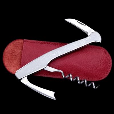 ふるさと納税 関市 ソムリエナイフ【 レイジバッファロー・機械彫】(牛革製ケース付き) ナイフハウス ハラ |  | 01