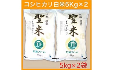 京都府産 コシヒカリ 「聖米」 白米 10kg （5kg×2） お米 米 白米 精米 こしひかり 国産 京都 綾部