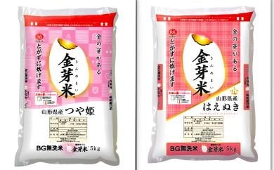 06R1001-1　金芽米つや姫・金芽米はえぬき定期便(5kg)12回お届け【令和6年産】