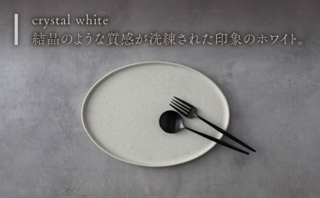 【美濃焼】ellisse-エリッセ- オーバルプレート S/M 4枚 ブラウン・ホワイト【山忠安藤陶器】食器 楕円皿  [TCP005]