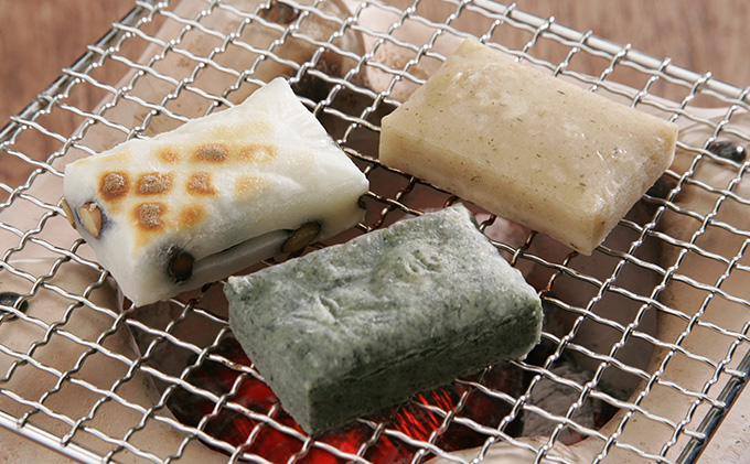 田舎の杵つき餅（白餅10個入×3、ミックス餅5個入×3、豆餅10