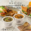 【ふるさと納税】レンジで1分 野菜をMOTTO スープ カレー 3種 6個セット レトルト インスタント 国産 ダイエット ベジMOTTOスープ 具だくさん 時短 手軽 | 贅沢カレー 常温保存 ストック グリーンカレー チリコンカンカレー 野菜スープカレー ランチ 軽食 夜食