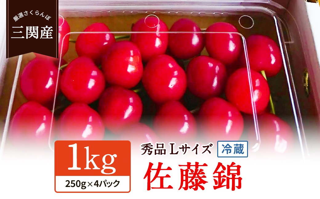 
                  令和8年度産 期間限定！旬の味覚！朝採り「三関産佐藤錦」秀L以上 250g入り×4パック【冷蔵便でお届け】さくらんぼ  家庭用 フルーツ 果物 お取り寄せ 秋田 湯沢市 期間限定 サクランボ【奥山農園】[H10401]
                