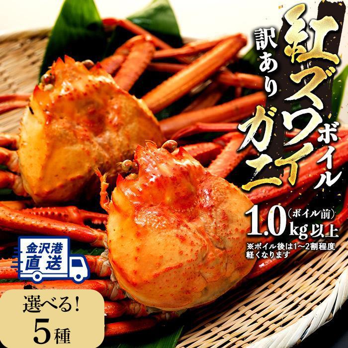 【ふるさと納税】訳あり カニ ボイル 紅ズワイガニ 選べる5種 ( 2-3杯 3-4杯 3-5杯 大サイズあり ) 金沢港直送 | 石川 金沢 加賀百万石 加賀 百万石 北陸 北陸復興 北陸支援