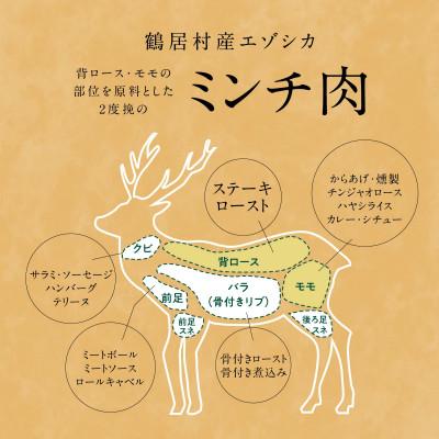 ふるさと納税 鶴居村 北海道鶴居村産 鹿肉(エゾシカ肉)ミンチ 500g×2袋 ジビエ |  | 01