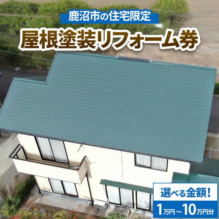 【ふるさと納税】【選べる金額】鹿沼市の住宅限定　屋根塗装リフォーム券1万円～10万円分