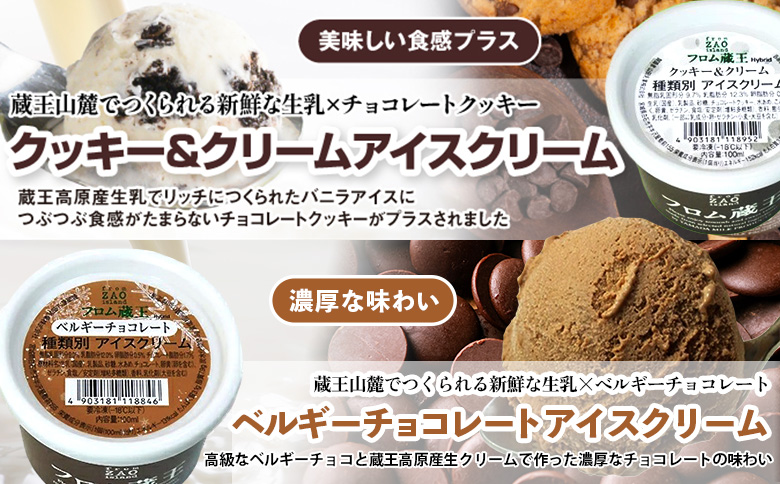 2個増量！フロム蔵王 あずき入りさくらアイスクリーム(6種×4個)さくら+2 合計26個セット【01160】