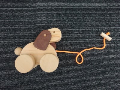 木の玩具 おさんぽワンちゃん 木の玩具［0967］