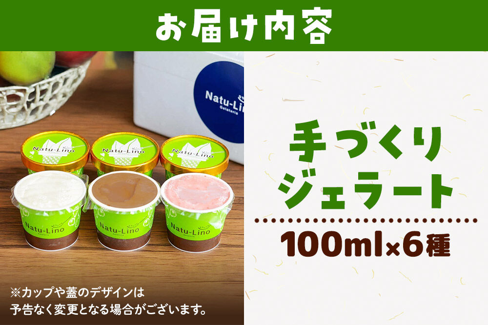 ナチュリノ自慢の手づくりジェラート 6種 自然派 人気店 Gelateria Natu-Lino natulino [ジェラート アイスクリーム スイーツ フルーツ カップ]