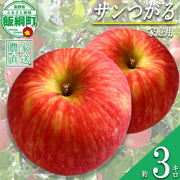 【ふるさと納税】 りんご サンつがる 家庭用 3kg 永野農園 沖縄県への配送不可 令和8年度収穫分 長野県 飯綱町 〔 信州 果物 フルーツ リンゴ 林檎 長野 予約 農家直送 10000円 〕発送時期：2026年8月下旬〜2026年9月中旬