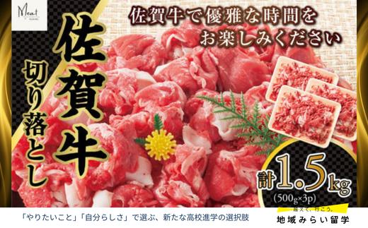 
【ミートプラス】佐賀牛 切り落とし 500g×3p 計1.5kg
