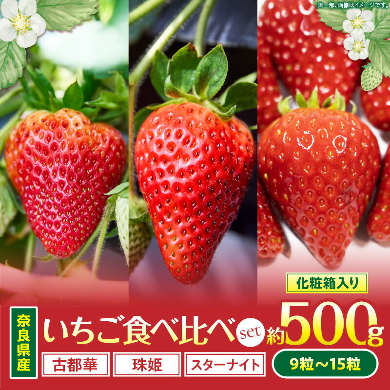 【ふるさと納税】【2027年1月〜3月上旬発送】「奈良県産いちご3種セット」化粧箱入りいちご 食べ比べ いちご イチゴ 苺 古都華 珠姫 スターナイト ことか たまひめ 果物 高級 フルーツ デザート 贈り物 フルーツ 奈良県 生駒市 送料無料