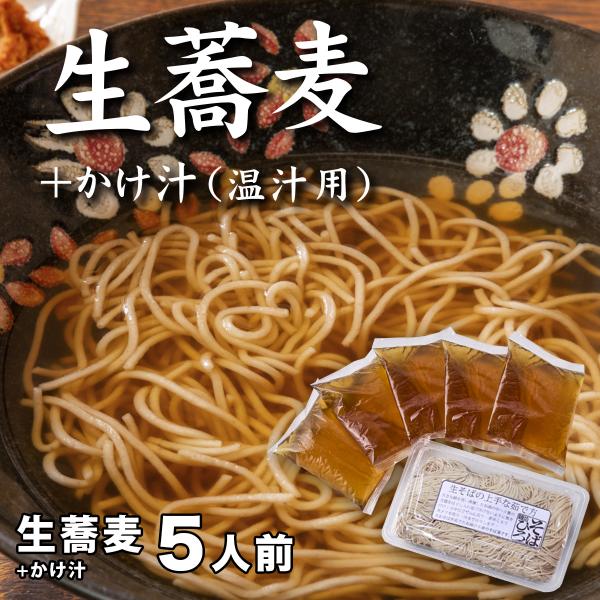 【ふるさと納税】生蕎麦＋かけ汁（温汁用）各5人前＜麺坊蕎麦博の自信作＞※年越しそばではありません。お申し込み後、順次発送いたします。お届け前のご連絡はいたしませんので、ご注意ください※にしん きつね 送料無料