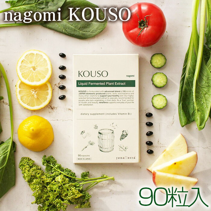 【ふるさと納税】nagomi KOUSO（90粒入り） ／ サプリ サプリメント 酵素 日本製 国産 野菜 果物 海藻 きのこ 93種 栄養素 凝縮 健やか 送料無料 神奈川県