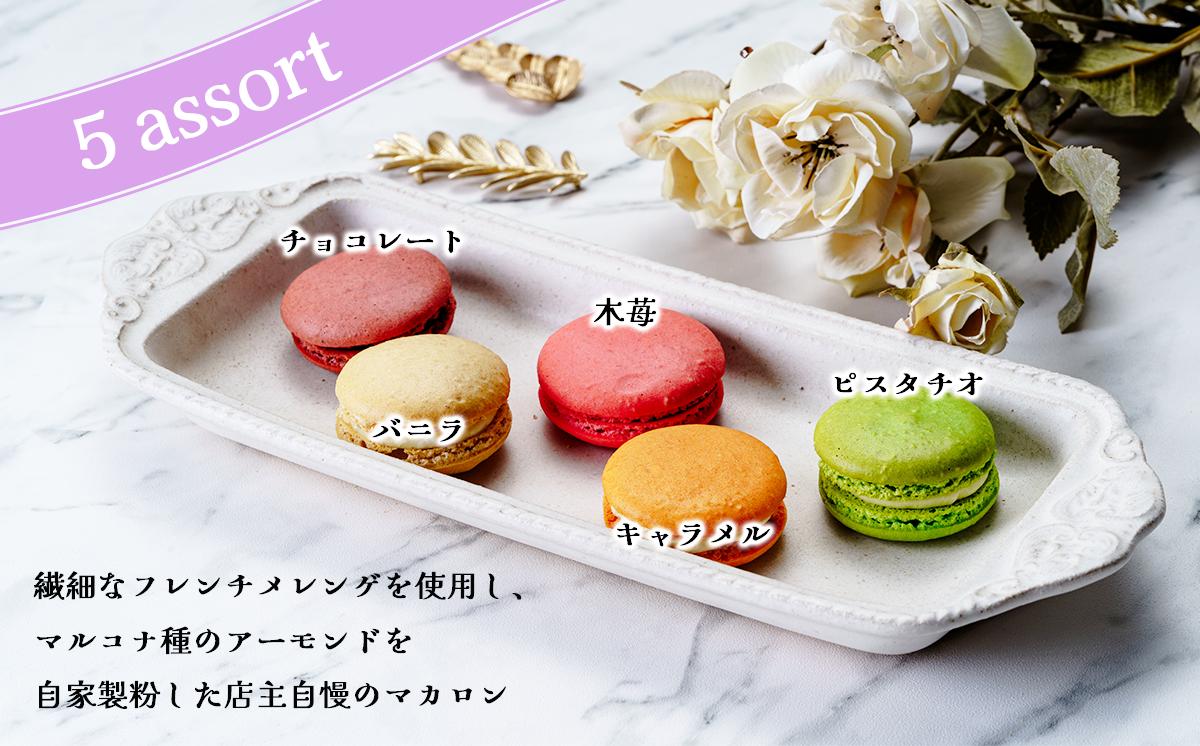 パティスリーアルビ マカロン詰め合わせ（5個入り）【 マカロン 詰め合わせ 冷凍 焼き菓子 洋菓子 9000 茨城県 つくば市 】