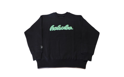 HAKUBA ORIGINAL 発泡プリントスウェット(ユニセックス) 　サイズ：XL　カラー：ブラック【P0130513_XL_BL】
