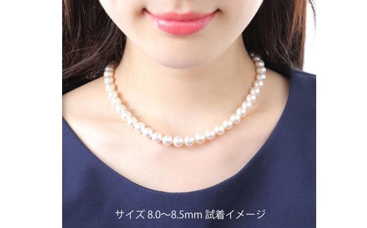 【大珠】 アコヤ真珠 8 ～ 8.5mm ネックレス ピアス セット Pt900 プラチナ 真珠 アクセサリー パール 母の日 入学式 卒業式 結婚式 冠婚葬祭 誕生石 フォーマル ジュエリー / 老