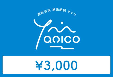 【ANAの旅先納税】電子商品券「Yanico」（3,000円分）