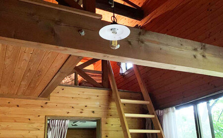 かみくの桃源郷６人用コテージ宿泊券（１泊）【久野産米３kgのお土産付き】