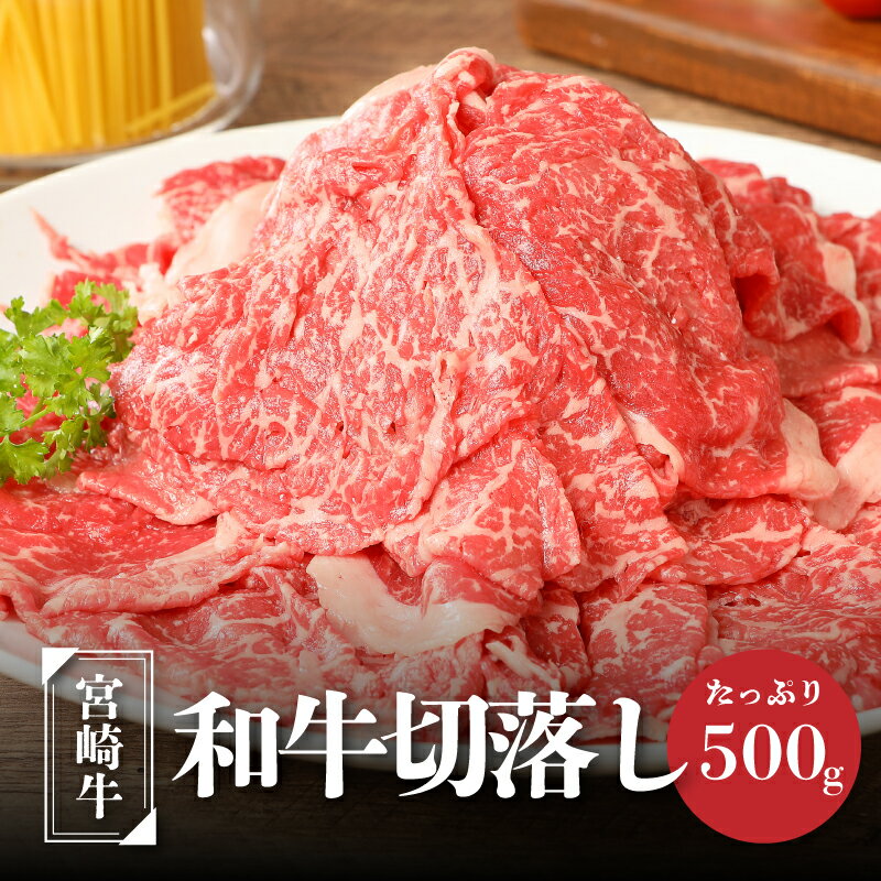 【ふるさと納税】【レビューキャンペーン中】宮崎牛和牛切り落とし500g - ブランド牛 国産牛肉 国産黒毛和牛 A4等級A5等級 綺麗なサシ とろけるような食感 和牛ブランド 切落とし 牛丼/肉じゃが 送料無料【宮崎県木城町】