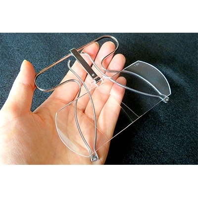 今までにない天使の掛け心地!眉骨で支える拡大鏡「さばえルーペ」(ピンクゴールド、倍率2.0倍)【1047997】