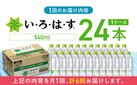 【全6回定期便】い・ろ・は・す 阿蘇の天然水 540ml×24本 1ケース いろはす 水 軟水 飲料水 天然水 ペットボトル飲料 熊本いろはす ミネラルウォーター 山都町 飲料 熊本の天然水 おいしい