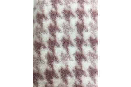 日本製ウール毛布 ひざ掛け(千鳥・ピンク系) [0480]