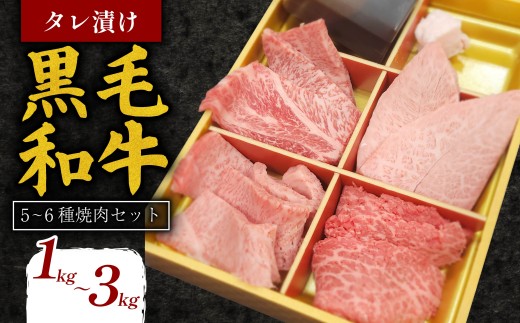 タレ漬け 黒毛和牛 5~6種 焼肉セット 1kg 肉よし 黒毛和牛 冷凍 牛 味付け肉 牛 牛肉 お肉  肉 赤身 A5ランク たれ漬け 焼肉 厳選 精肉店 惣菜 おかず 霜降り お弁当 お取り寄せ グルメ ギフト プレゼント 贈答品 お礼の品 奈良県 奈良市 なら 20-063