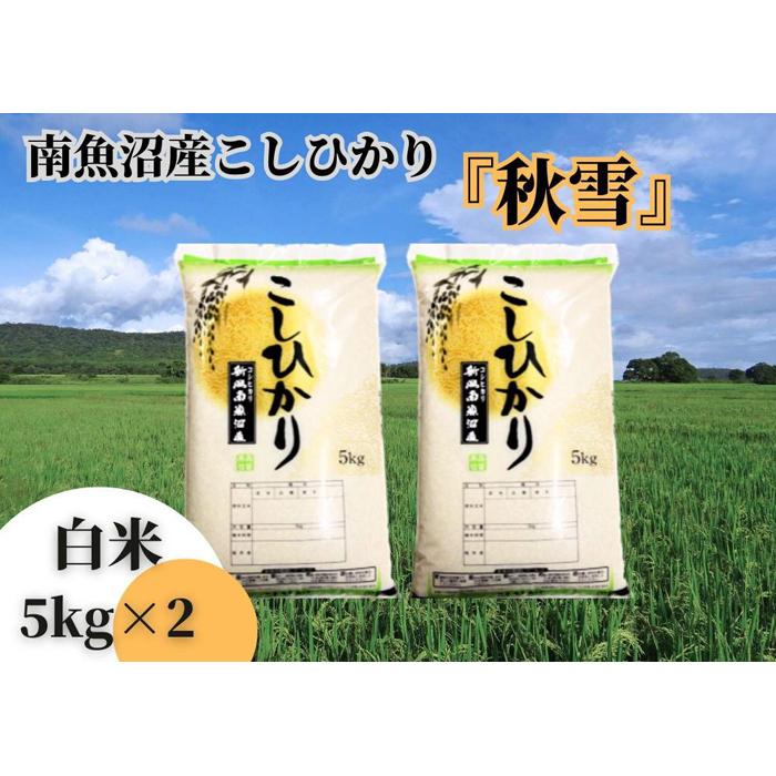 【ふるさと納税】【令和7年産 新米予約】南魚沼産こしひかり「秋雪」白米10kg 新潟県の特A地区南魚沼市の美味しいお米【2025年（令和7年）10月上旬より順次発送予定】【米 お米 こしひかり 南魚沼 米 白米 こめ 新潟 米】 | お米 こめ 白米 コシヒカリ 食品 人気 南魚沼市