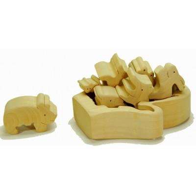 ふるさと納税 河内長野市 絵本のパズル　てぶくろ童話 知育玩具 木製パズル |  | 02