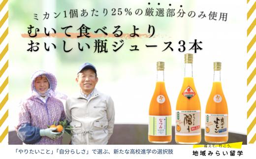 
                  【セット】田島柑橘園が作るストレートジュース3本(セニョリータ陽子・なつみ・爽やかよしこ)
                