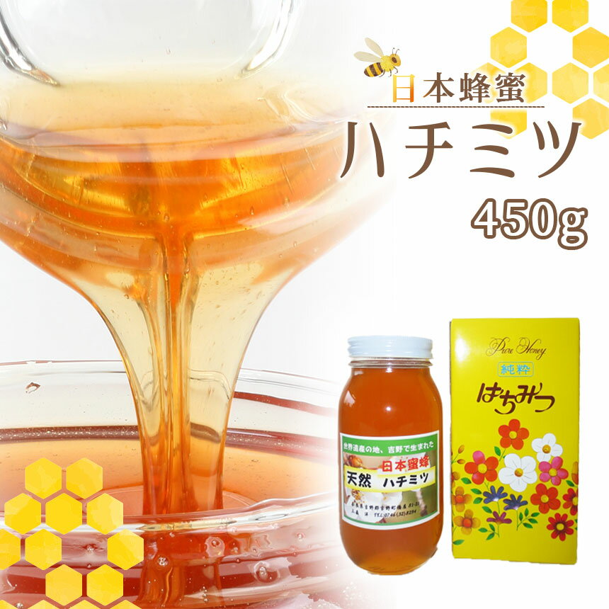 【ふるさと納税】先行予約　令和7年8月下旬より発送　日本蜜蜂 ハチミツ 450g 蜜 はちみつ ハニー 健康 甘い 奈良県 吉野町