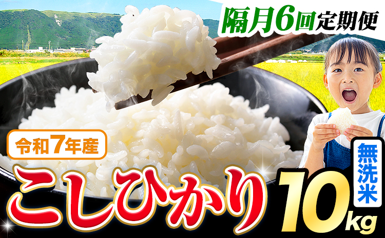 【隔月6回定期便】令和7年産 無洗米 こしひかり 10kg《お申込みの翌月出荷》熊本県産 ふるさと納税 無洗米 ひの 米 こめ ふるさとのうぜい コシヒカリ コメ お米 おこめ---reihoku_loc_722_mo6---