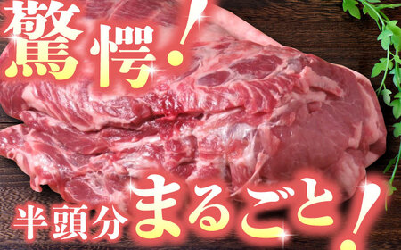 【12回定期便】豚帝 肩ロース ブロック (半頭分) 約2kg【KRAZY MEAT(小田畜産)】[ZCP135]