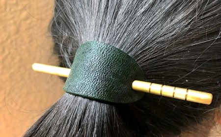 鹿革と真鍮のマジェステ3色セット（ヘアアクセサリー）【R00593】