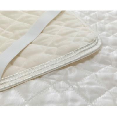 ふるさと納税 岸和田市 【シングルサイズ】ピュアシルク敷パッド 100×205cm　1枚 ホワイト SCC-1020S |  | 01