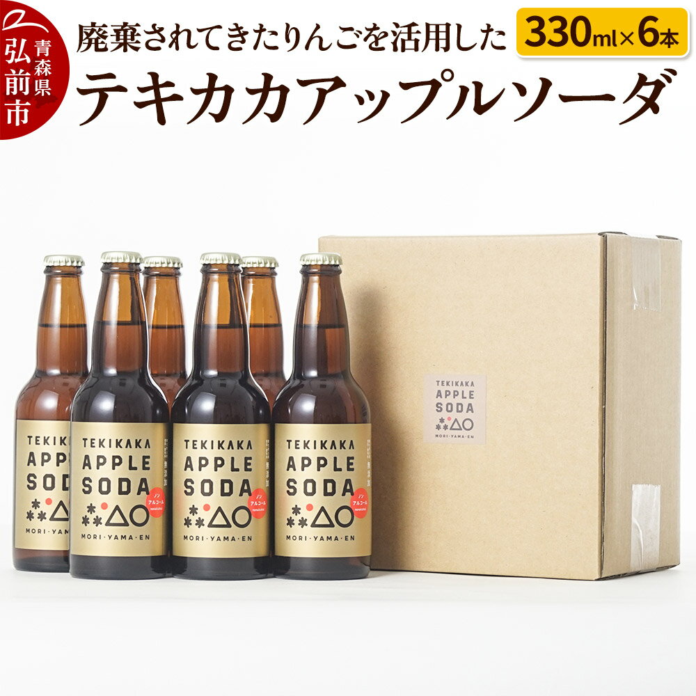 【ふるさと納税】廃棄されてきたりんごを活用した テキカカアップルソーダ 330ml×6本