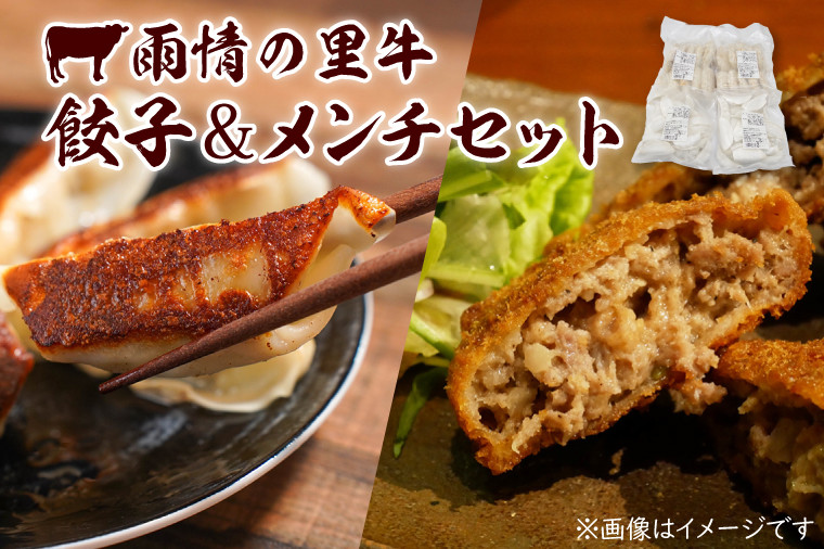 
            雨情の里牛餃子・メンチセット【ブランド牛 国産 惣菜 冷凍餃子 ギョウザ ぎょうざ メンチカツ】(BL207)
          