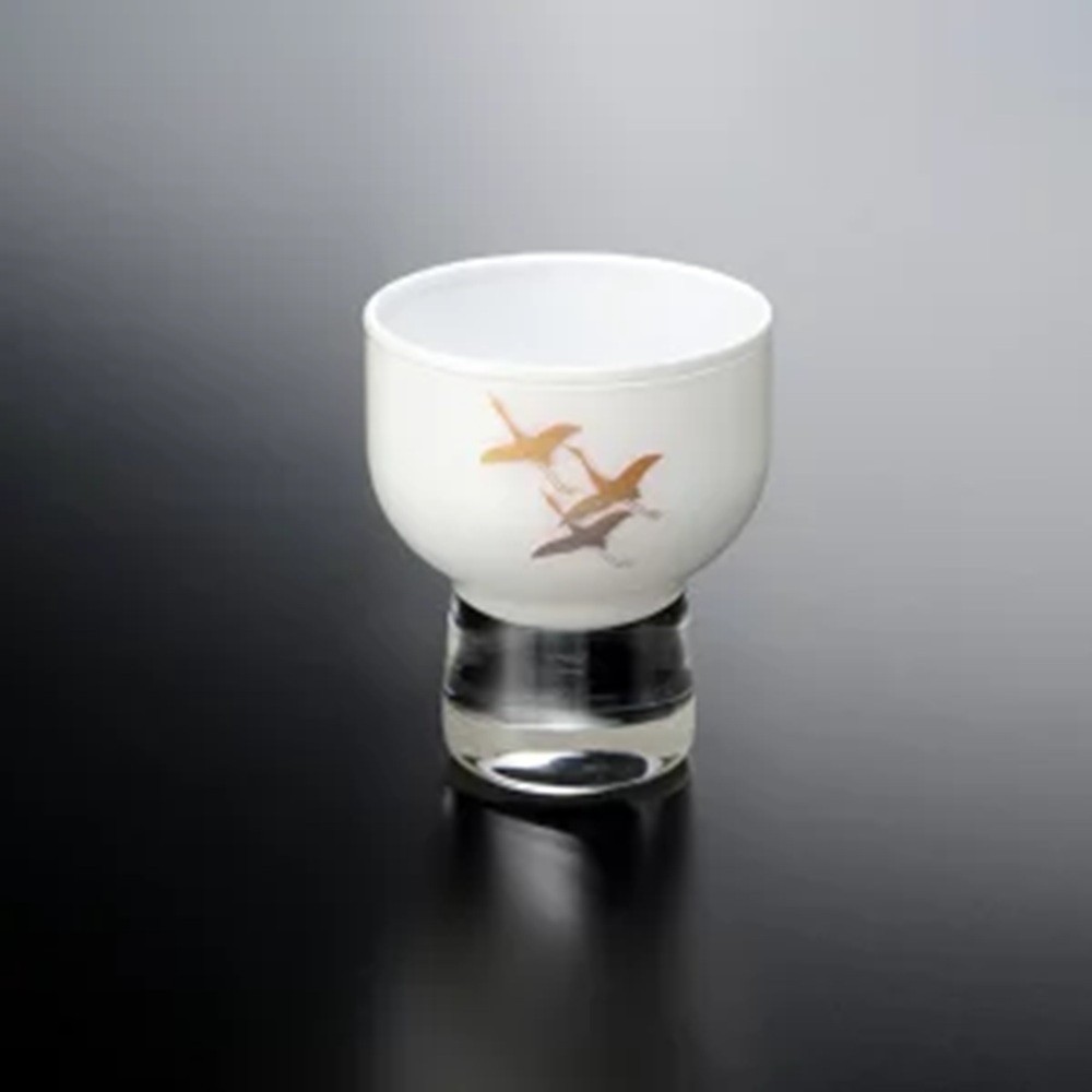 
            【選べるカラ―】みよし漆器本舗 紀州塗り ぬりもん de Verre 盃 蒔絵 千羽鶴 70ml
          