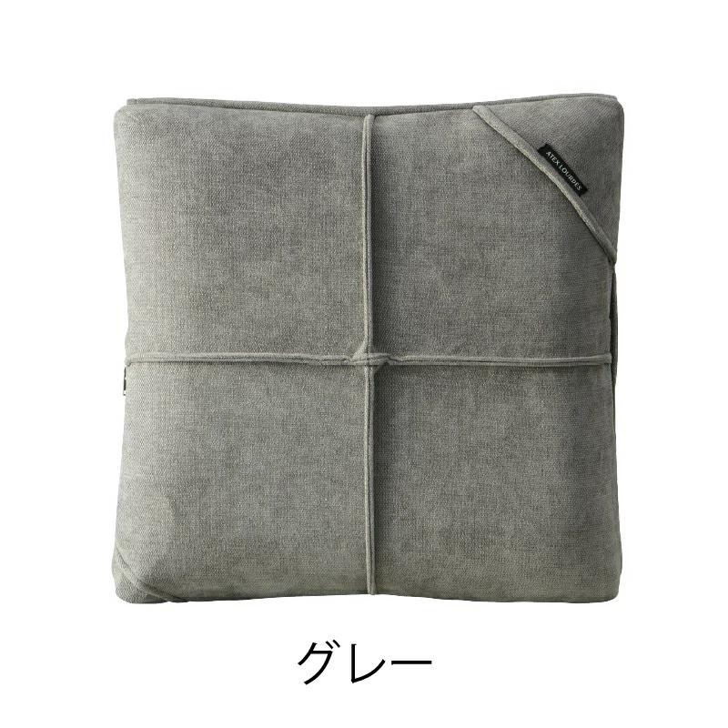 プレミアムマッサージクッション ダブルもみ AX-HC319GR_プレミアム マッサージクッション AX-HC319 カラー グレー もみ玉 8個 広範囲 本格的 マッサージ ヒーター 薄型 ソファ 