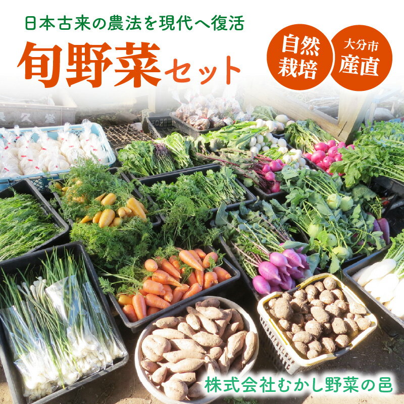 【ふるさと納税】むかし野菜の邑 大分市産直 自然栽培の野菜セット 野菜 にんじん ネギ トマト ピーマン キャベツ きゃべつ なす ナス 大根 旬菜 旬野菜 自然栽培米 米 ヒノヒカリ お米 小麦粉 もち麦 きな粉 瓜の粕漬け 小麦 大豆 自然循環農法 ごはん サラダ 旬 F01005