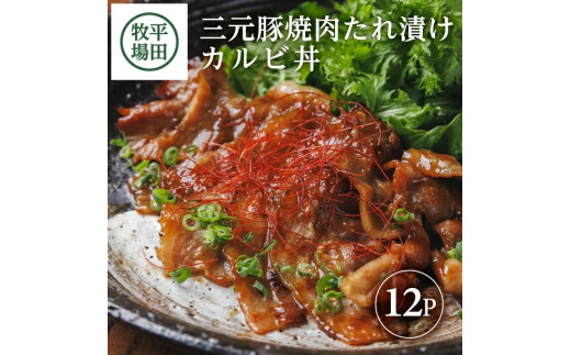 豚肉 三元豚 たれ漬け 140g×12個 約1.7kg 焼き肉 豚バラ バラ ブランド豚 豚肉 銘柄豚  豚 肉 夕飯 おかず カルビ 丼 豚丼 ぶた 酒 お酒 おつまみ お肉 簡単調理 ギフト プレゼント おすすめ 冷凍 米 に合う 庄内 平田牧場 山形 酒田 SC0513