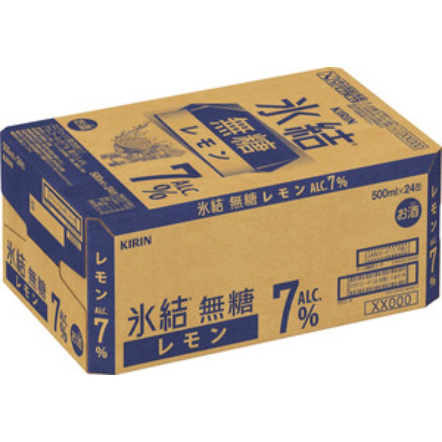 ＜キリンビール＞キリン 氷結(R)無糖 レモン ALC.7% 500ml 缶（お酒）×24本