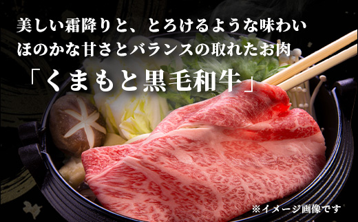 くまもと黒毛和牛 赤身 スライス 合計 600g 黒毛 和牛 赤身 モモ ウデ スライス すき焼き 霜降り ヘルシー 赤み ブランド牛 上質 常備 冷凍 熊本県 113-0554