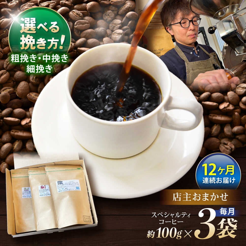 【ふるさと納税】【12回定期便】挽き方が選べます！自家焙煎スペシャルティコーヒーおまかせセット(中挽き) / スペシャルティコーヒー ブレンド コーヒー 中挽き / 諫早市 / R and R coffee labo [AHCJ015]