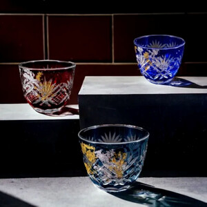 箔舞切子グラス40 レッド［NF238］