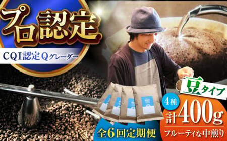【全6回定期便】 【豆タイプ】 フルーティな中煎り ＜スペシャルティコーヒー＞ 400ｇセット 【イヌイットコーヒーロースター】[ASAB023]